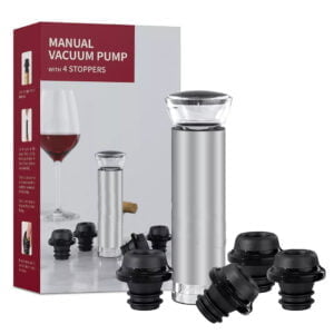 Manual Wine Vacuum Pump 4 stoppers