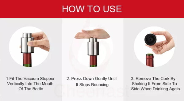 Wine Vacuum Top Stopper how to use
