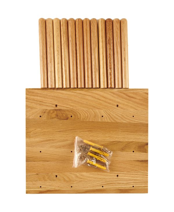 Solid Oak Peg Board with Solid Wooded Pegs